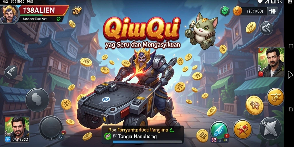Tampilan permainan QiuQiu yang seru di 138ALIEN.