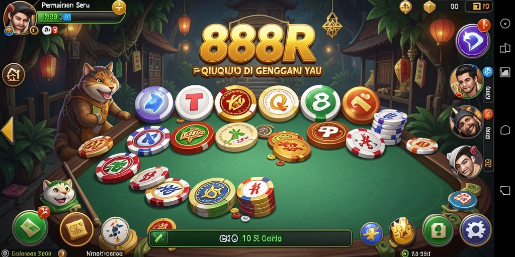 Tampilan gameplay QiuQiu yang seru di 888R.