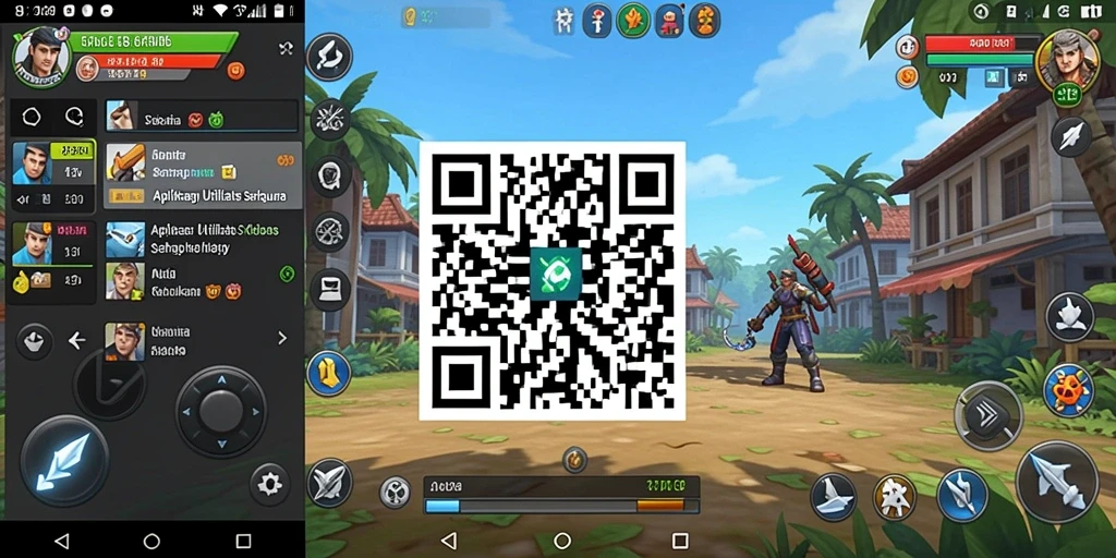 Tampilan utama 8QR dengan fitur pemindaian QR yang menarik.