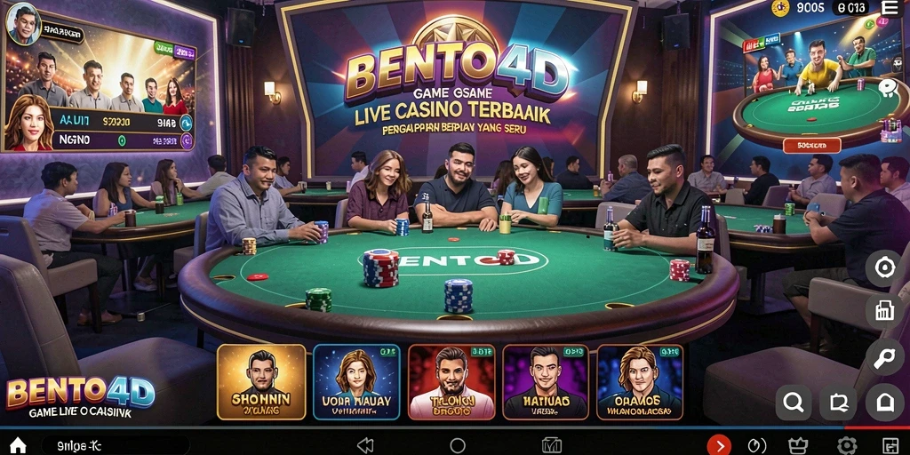 Tampilan gameplay BENTO4D yang seru dan interaktif di Live Casino.