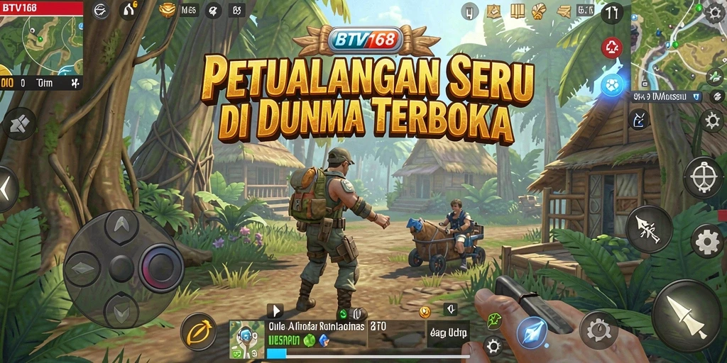 Screenshot gameplay BTV168 yang menampilkan eksplorasi dunia terbuka.