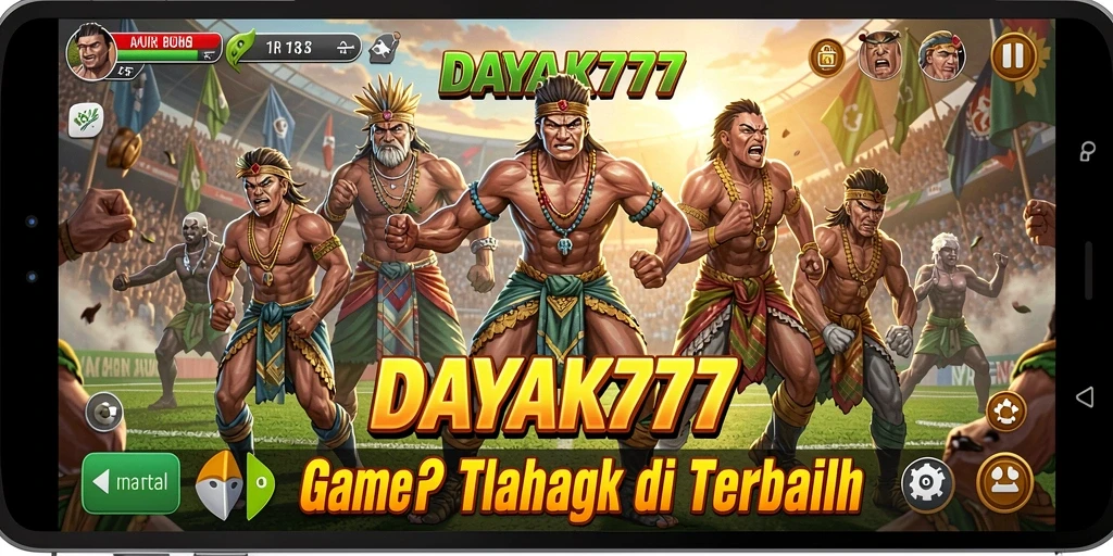 Tampilan gameplay seru dalam DAYAK777 menunjukkan aksi olahraga yang mendebarkan.