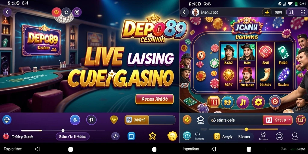 Screenshot gameplay DEPO89 yang menampilkan dealer profesional dalam aksi.
