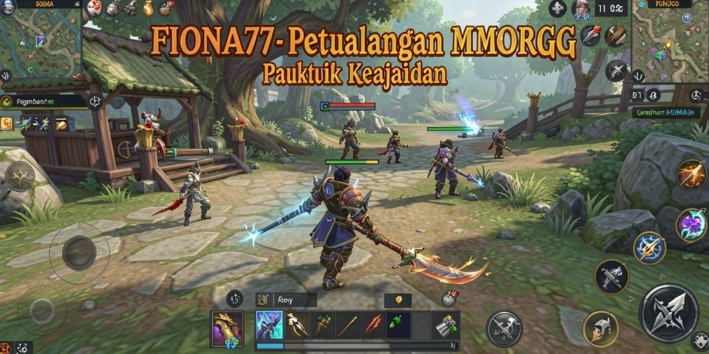 Screenshot menampilkan pertempuran seru dalam FIONA77 dengan grafik menakjubkan.