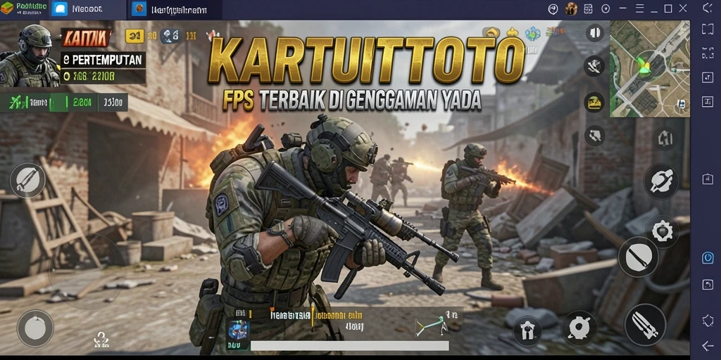 Tampilan gameplay menegangkan dalam pertempuran FPS KARTUTOTO.