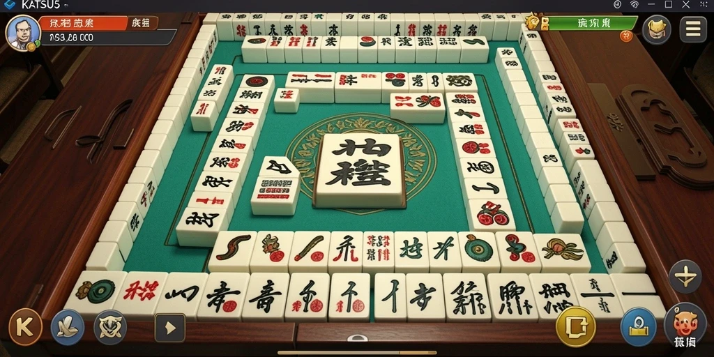 Screenshot gameplay KATSU5 menampilkan momen interaksi Mahjong.