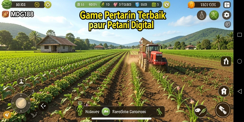 Tangkapan layar game MDG188 menunjukkan petualangan bertani yang seru dan interaktif.