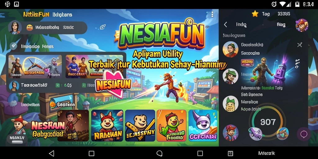 Tampilan gameplay NESIAFUN yang intuitif dan fungsional untuk pengguna sehari-hari.