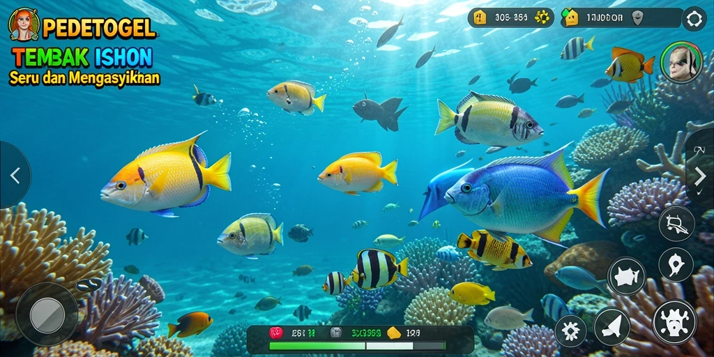 Tangkapan layar PEDETOGEL menampilkan finalisasi gameplay Tembak Ikan yang seru.