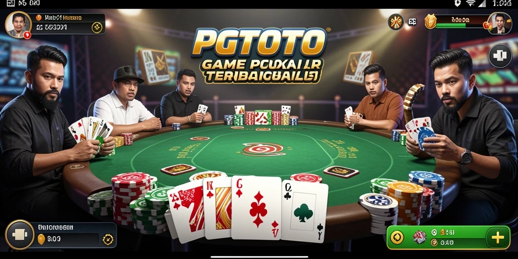 Tampilan gameplay mendebarkan dari PGTOTO saat bermain Poker.