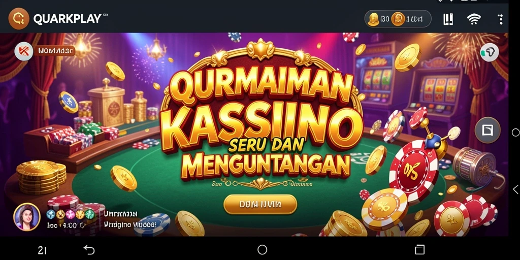 Screenshot gameplay QUARKPLAY menampilkan suasana kasino yang realistis dan mengasyikkan.