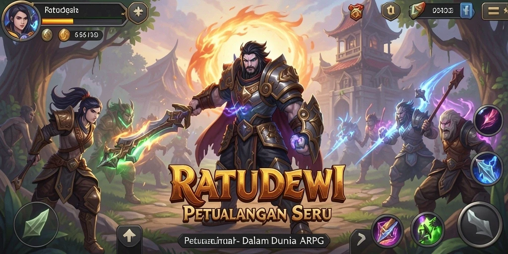 Menunjukkan gameplay seru dalam petualangan ARPG RATUDEWI.