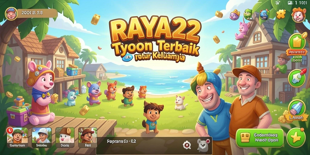 Screenshot RAYA22 menunjukkan keseruan membangun bisnis Tycoon.