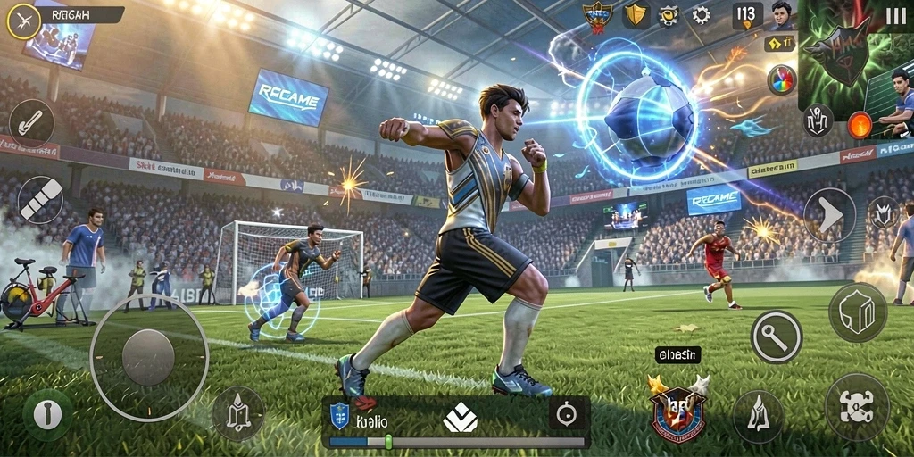 Tangkapan layar RPGAME menampilkan aksi seru dalam olahraga virtual.