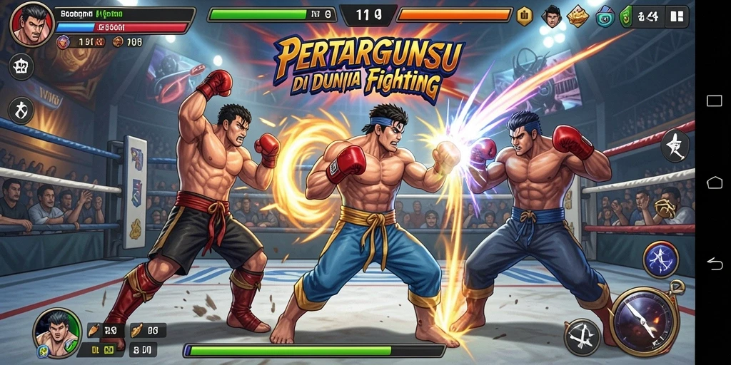Tampilan gameplay RPVIP4 yang intens dan mendebarkan saat bertarung.