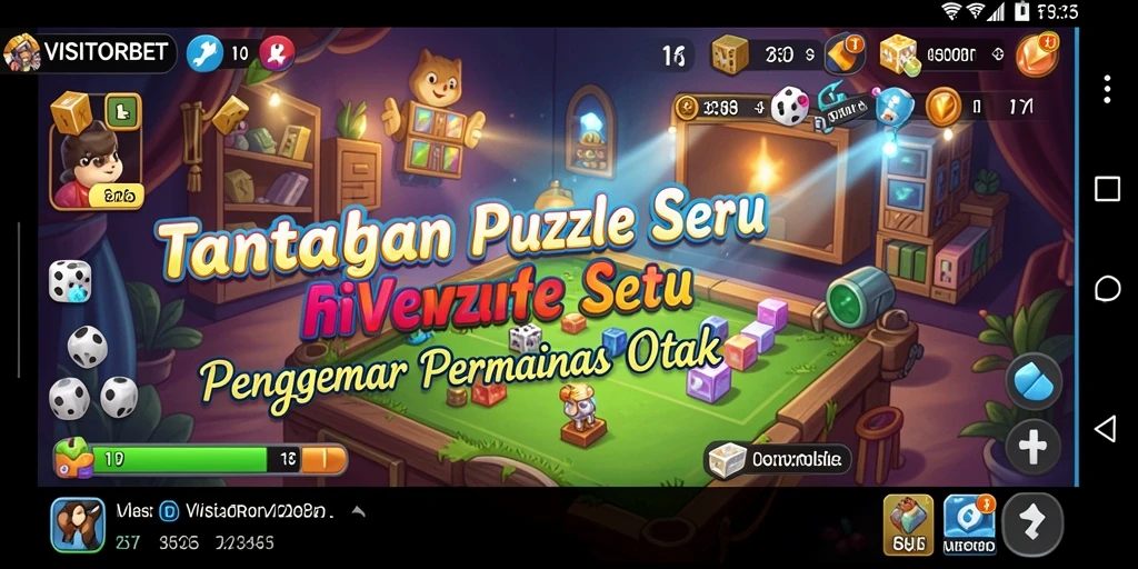 Screenshot utama gameplay VISITORBET yang menampilkan tantangan Puzzle.