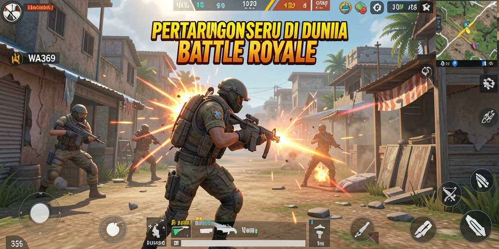 Gameplay WA369 yang mendebarkan dalam arena Battle Royale.