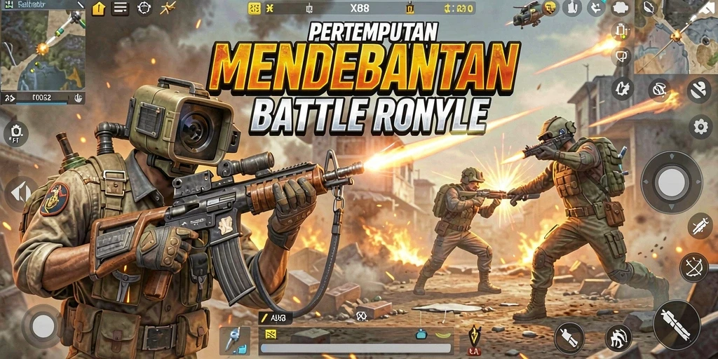 Tangkapan layar menampilkan aksi mendebarkan dalam gameplay Battle Royale X88.