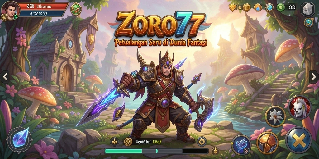 Tampilan gameplay yang seru dan menantang dari ZORO77.